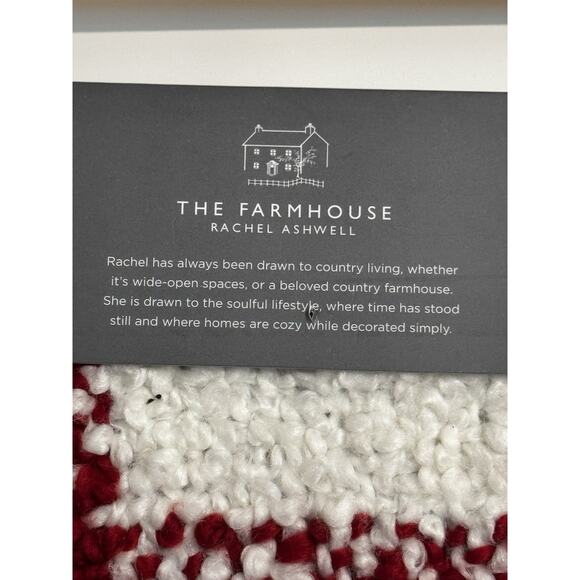 Farmhouse Rachel Ashwell Table Runner Christmas Red White 16 X 90 buffalo check - Picture 4 of 9